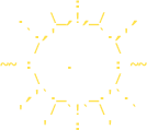 ascii art of a sun